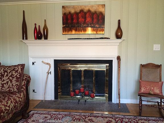 Living room fireplace