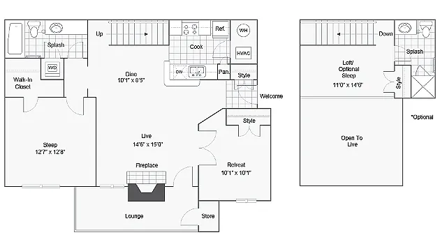 Floor plan Atlanta Loft