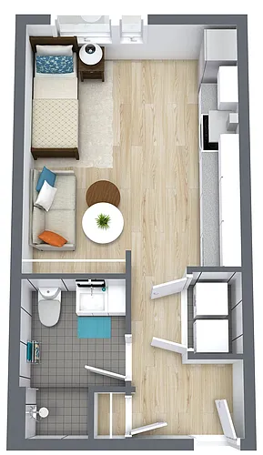 Floor plan Studio F