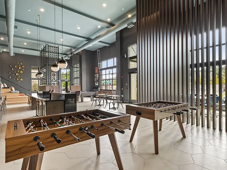 Clubroom with Foosball Tables