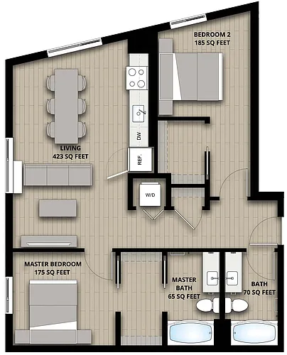 Floor plan E 2X2 A