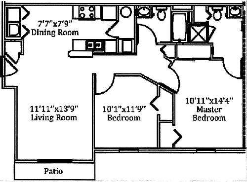 Floor plan 2B2B Silver