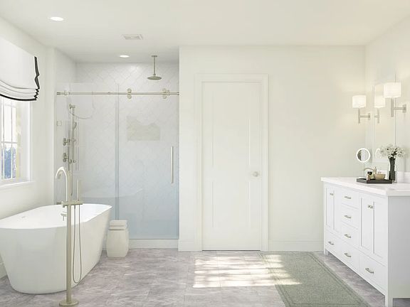 Primary bath with freestanding tub -Artist Rendering
