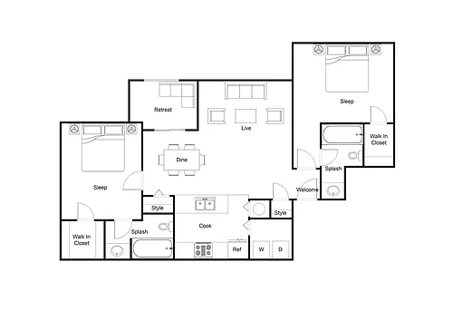 Floor plan B2 - Premium Renovation