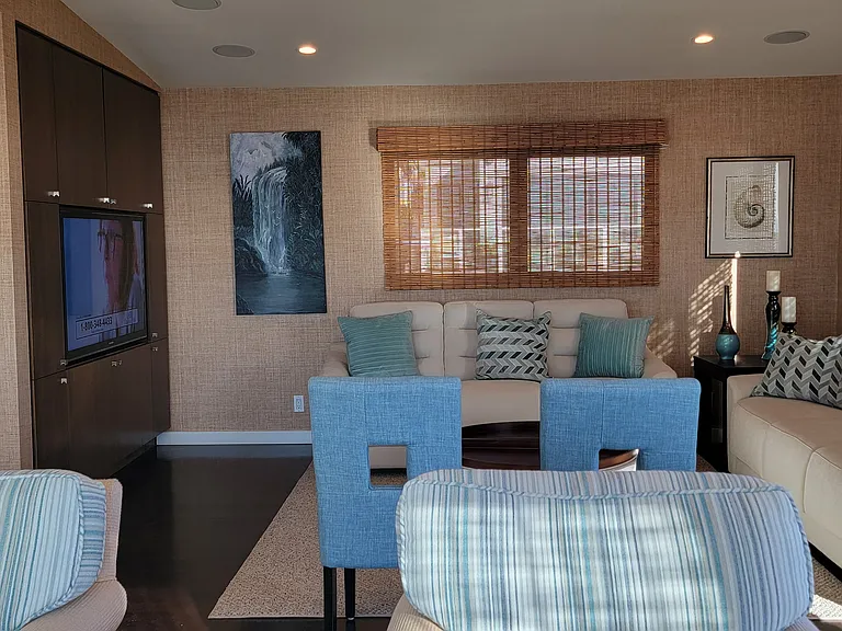 Family room with large screen TV