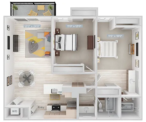 Floor plan B3-1000-3-wd
