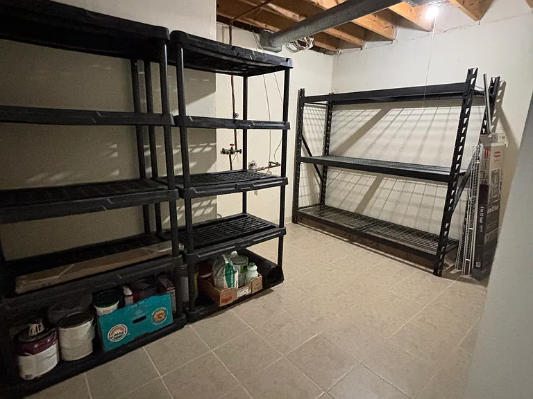 extra storage at the back of the basement