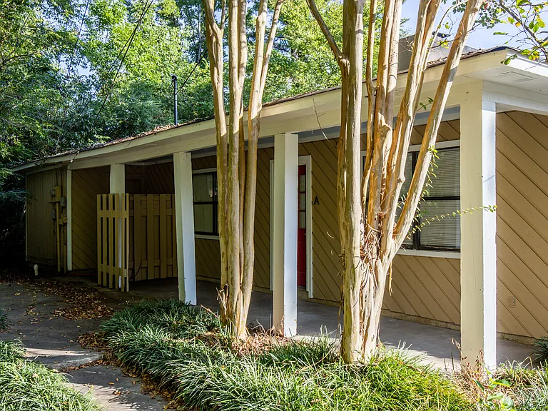 Rear exterior of building.