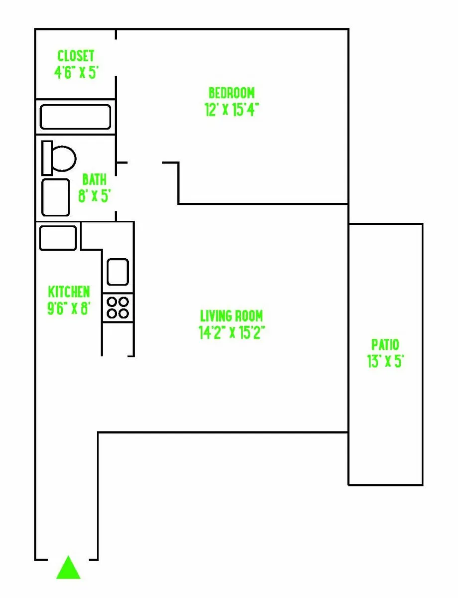 Floor plan 1BR JR