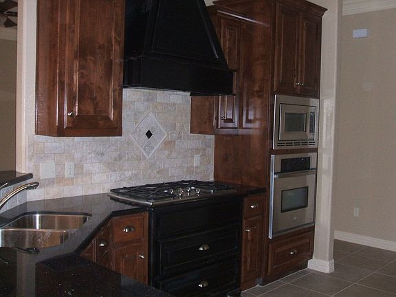 Granite counters in kitchen