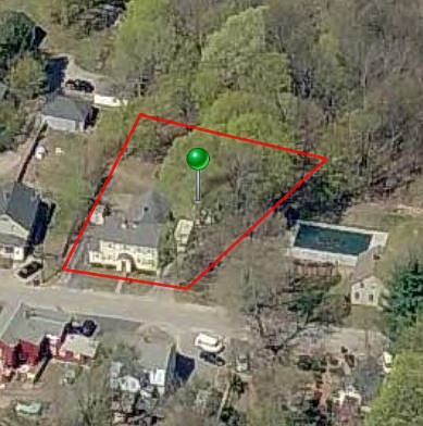 Aerial view of lot