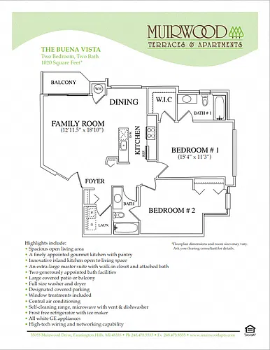 Floor plan The Buena Vista