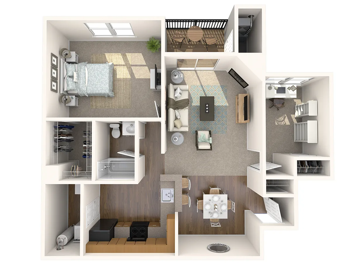 Floor plan 2 Bed 1 Bath