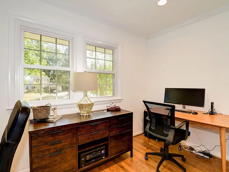 Perfect office space, or amazing play space. Add some curtains and you can close doors and hide the mess!