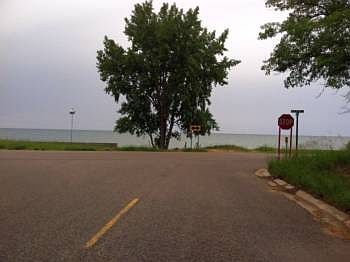 Beach area at end of Champagne Road.