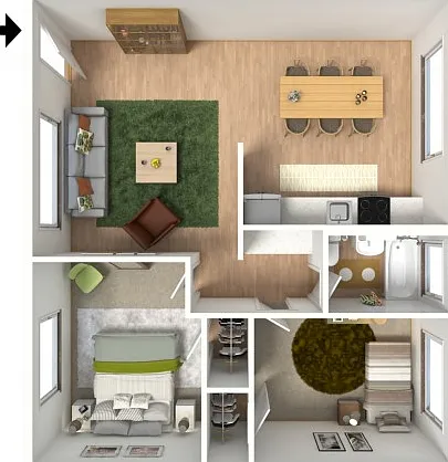2 bedroom, 1 bathroom 2 bedroom, 1 bathroom