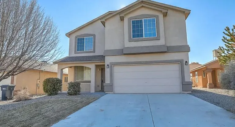Front of the home driveway and Garage