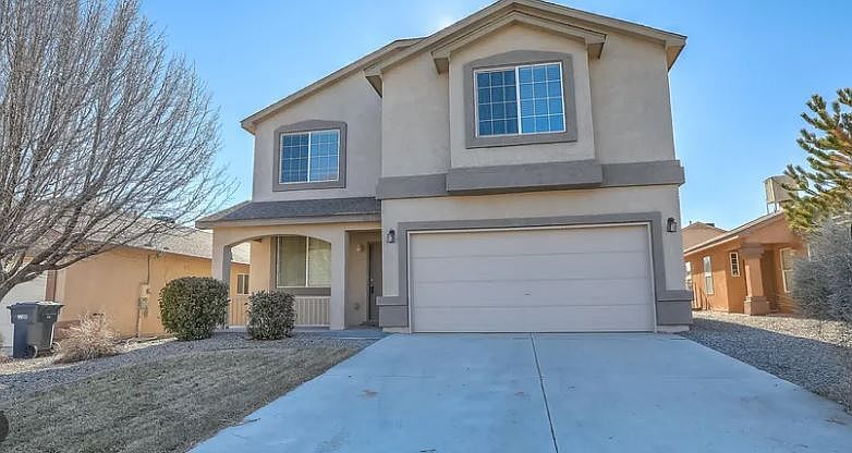 Front of the home driveway and Garage