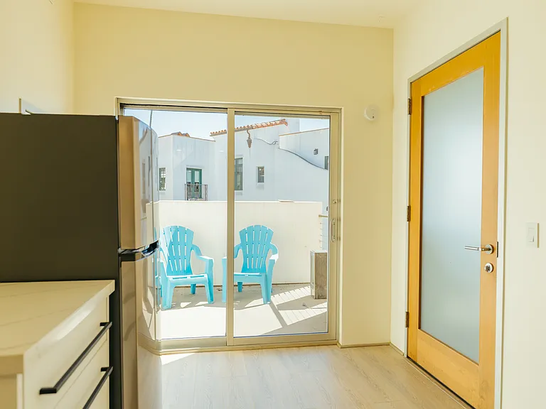 Looking out to the patio.