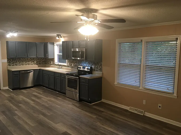Large dining area open to kitchen