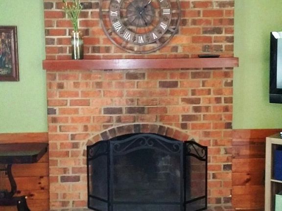 Brick Fireplace