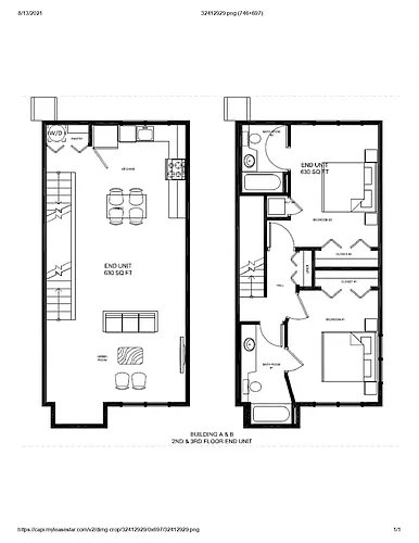 Floor plan Interior 2 Bedroom