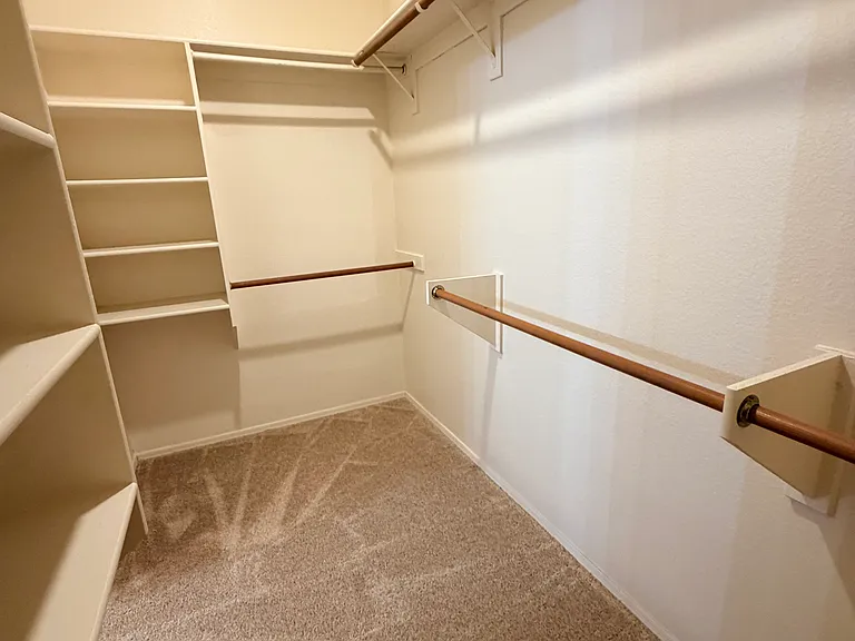 generous walk0in closet in the primary bedroom
