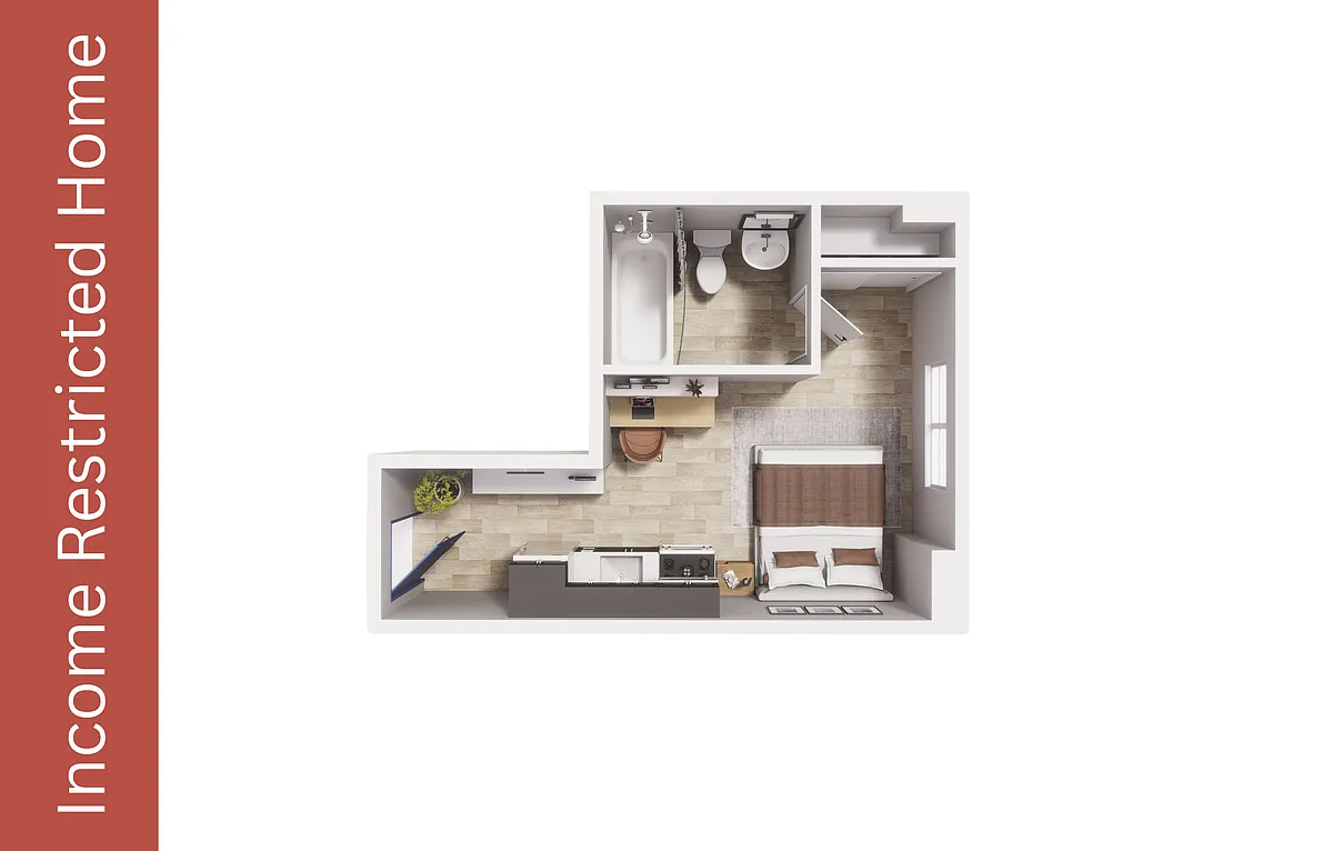 Floor plan Studio - S4 - IZ - Maude