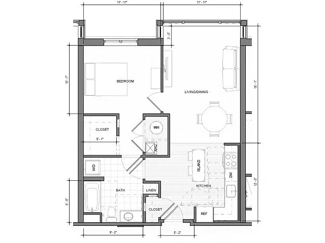Floor plan 1BR-Standard