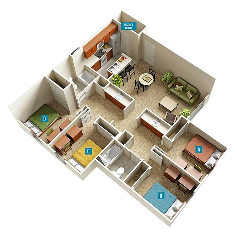 Floor plan 4X2