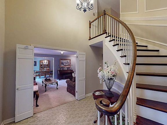 Foyer with Spiral Staircase