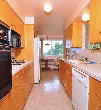 Galley style kitchen that can be accessed from the entry hallway or the dining room. Have a relaxing cup of coffee in the breakfast nook