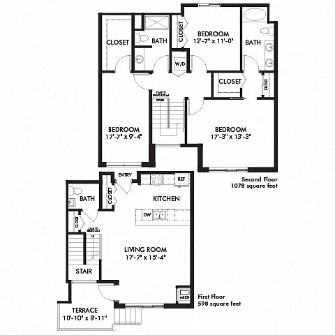 Floor plan Townhome - St. Croix