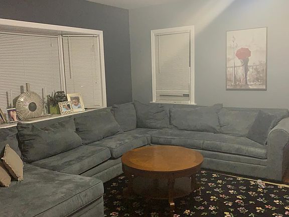 Family room with bay window