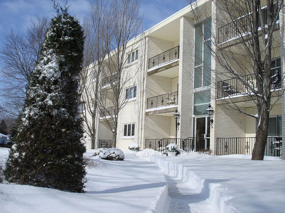 Front of the building in winter 