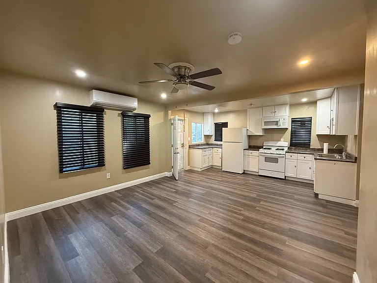 Living room and open kitchen