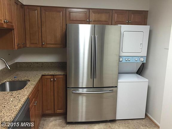 Kitchen with Stackable Washer and Dryer