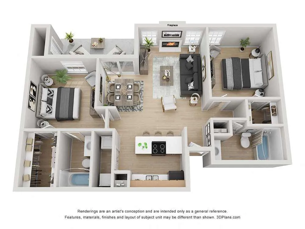 Floor plan B2 - Income Restricted