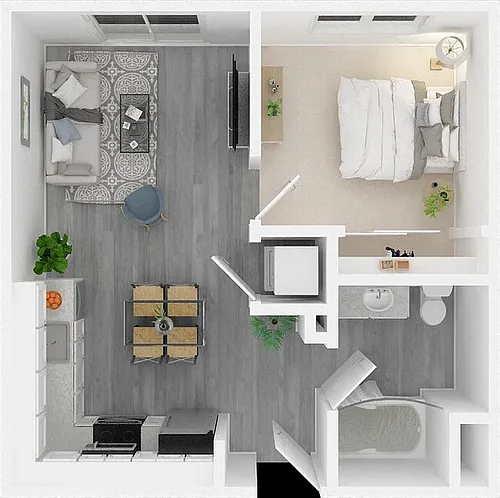 Floor plan 1 Bedroom