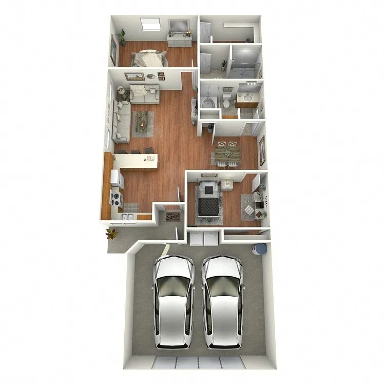 Floor plan 2 Bedroom 2 Bathroom
