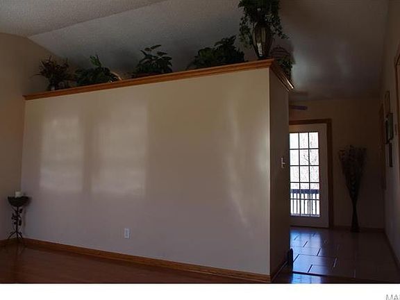 Walk in the front door to an open feel with the vaulted ceiling and light coming through the French doors.