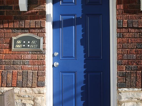 Back door to the building and outside door to your unit