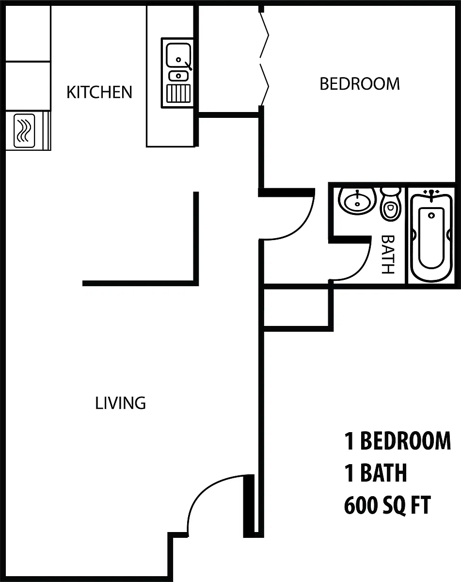 Floor plan 1 Bedroom 1 Bath I