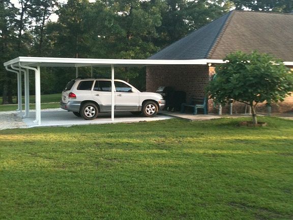 Carport and attached garage