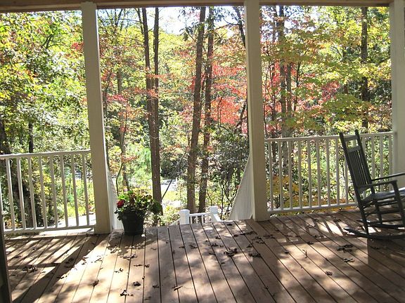 Fall colors are tremendous looking from the front porch