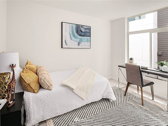 One of the bedrooms on the second floor.