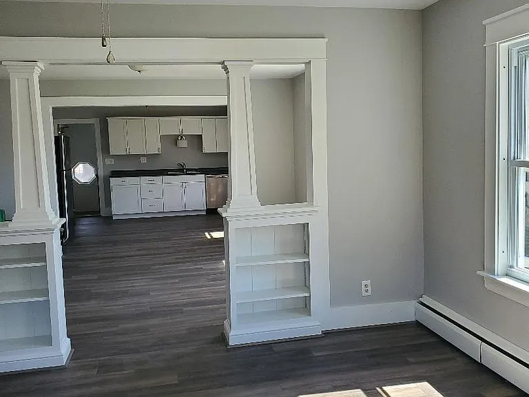 Living room through to kitchen