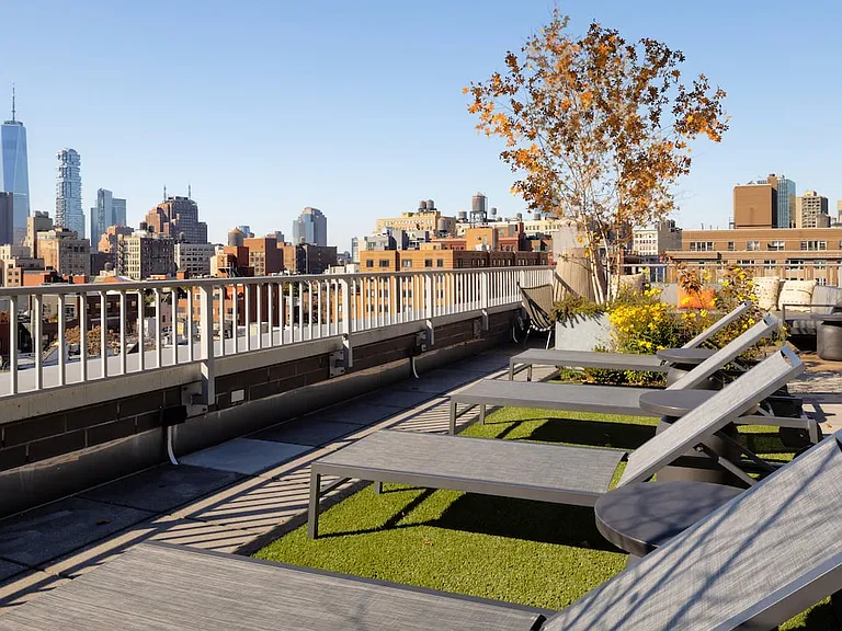 Rooftop terrace with lounge seating