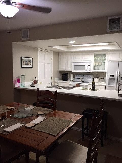 Dining table and Kitchen