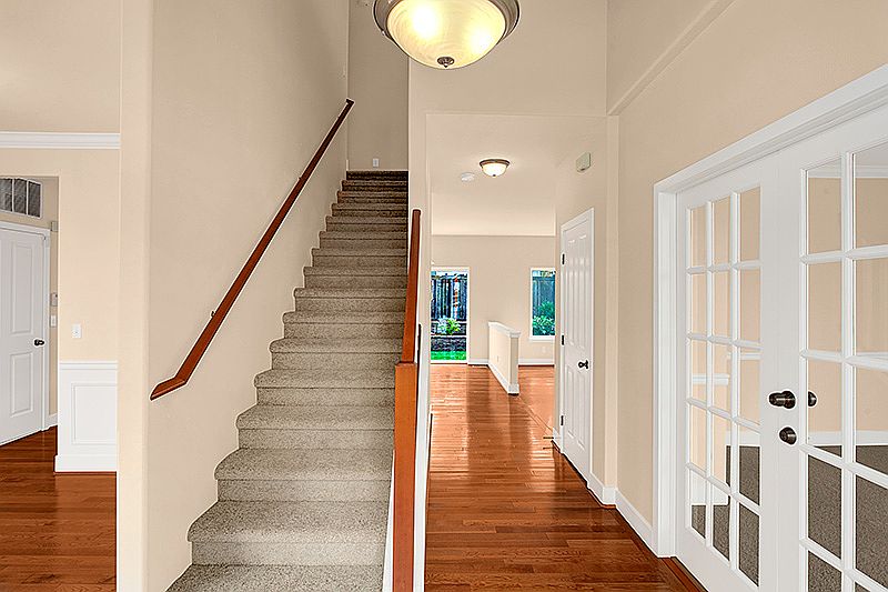 Gleaming hardwood floors